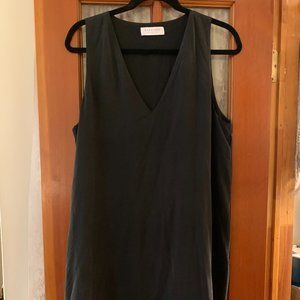 Everlane Double-Lined Silk V-Neck Dress